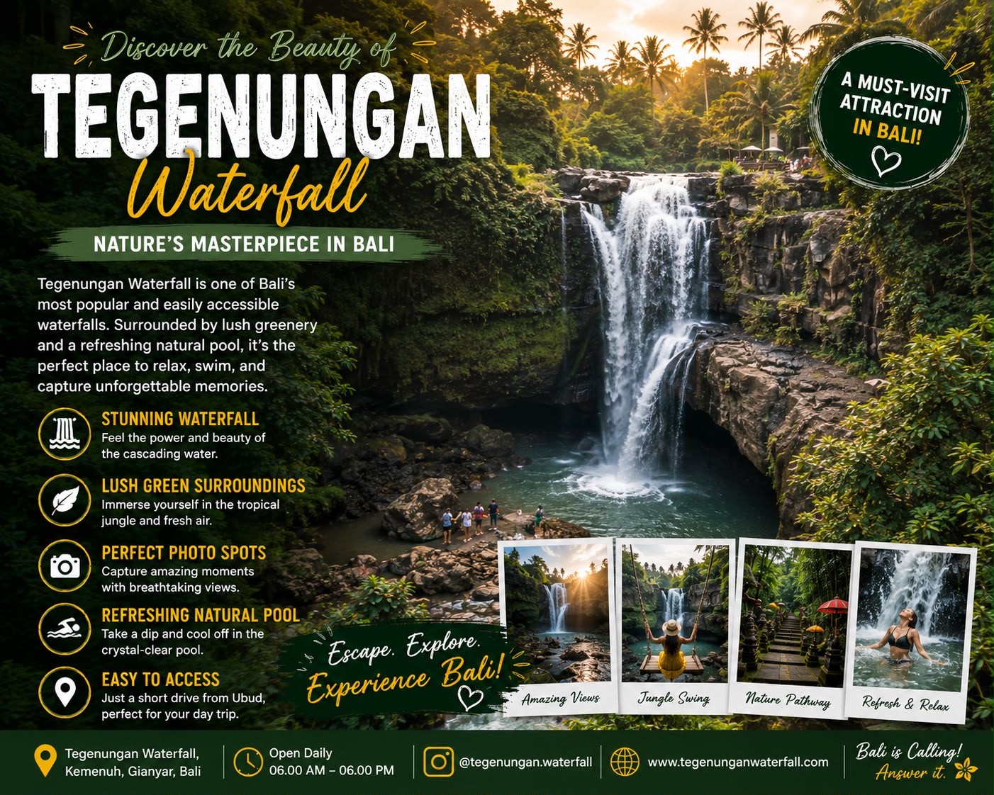 Tegenungan Waterfall, Bali